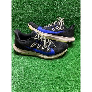 Nike Quest 2 SE Black Racer Blue Comfortable  Running Shoes Men's Size 10